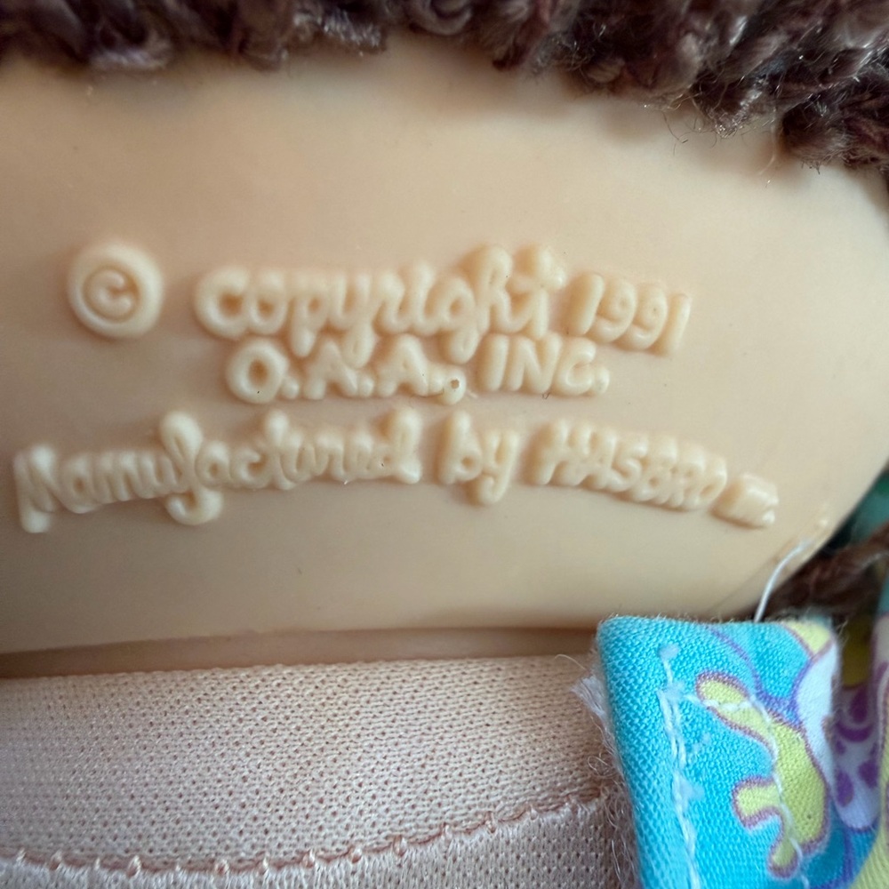 Cabbage Patch Kid 1991 Krinkle Hair Purple Polka Dot Outfit - Picture 6 of 16